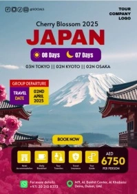 Black Maximalist Japan Expedition Tours Flyer A3 template
