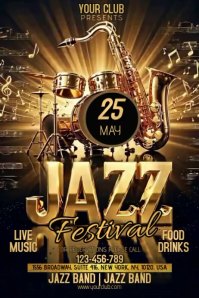 Black Maximalist Jazz Festival Poster Video โปสเตอร์ template