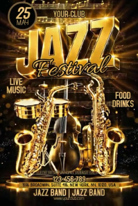 Black Maximalist Jazz Festival Poster Video Plakat template