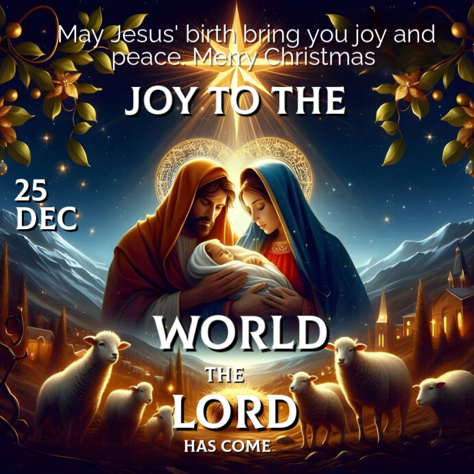 Facebook. Jesus Posts Black Maximalist Jesus In A Manger Instagram Post Template | PosterMyWall