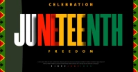 Black Maximalist Juneteenth Banner  Facebook template