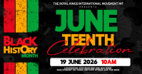 Black Juneteenth Celebration delt Facebook-billede Template