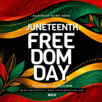 Black Maximalist Juneteenth Celebration Instagram Post Video template