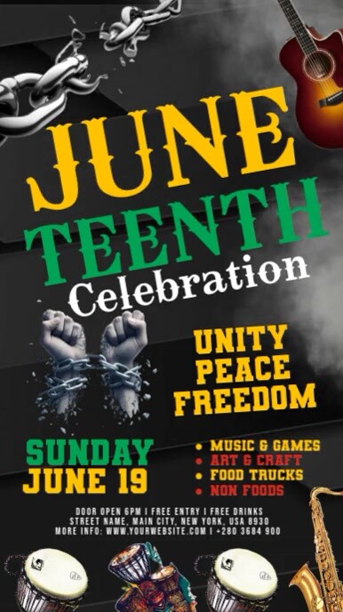Black Maximalist Juneteenth Celebration Instagram Story template