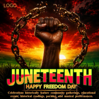 Black Maximalist Juneteenth Celebration Instagram Post Video Iphosti le-Instagram template