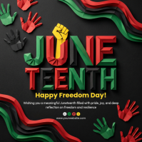 Hitam Juneteenth Celebration Publicación de Instagram Template
