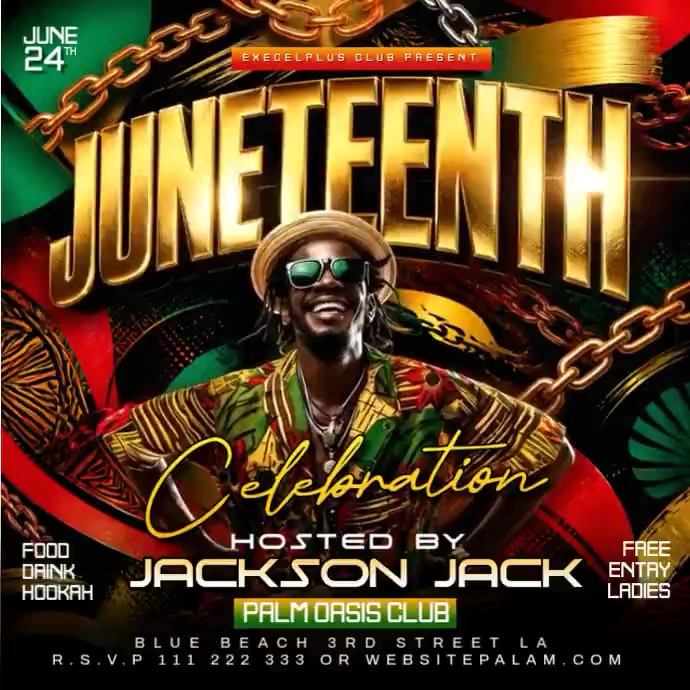 Juneteenth Celebration Square Template | PosterMyWall