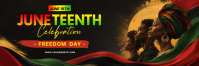 Black Maximalist Juneteenth Celebration Twitter Banner Twitter-header template