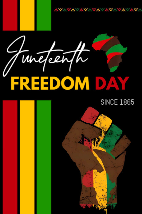 Black Maximalist Juneteenth  Poster โปสเตอร์ template