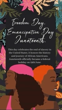 Black Maximalist Juneteenth Video  Instagram template