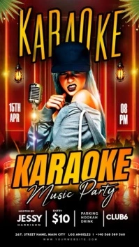 Black Maximalist Karaoke Music Party Instagram Story template