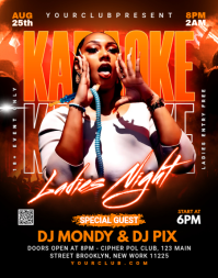 Black Maximalist Karaoke Night Event Poster/Wallboard Póster/Tablero template