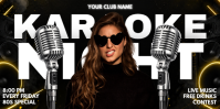 Black Karaoke Night Eventbrite Banner Template