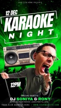 Black Maximalist Karaoke Night  Instagram Story template