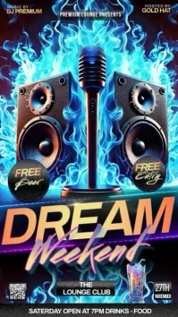 Black Maximalist Karaoke Night Instagram Stor template