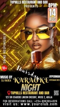 Black Maximalist Karaoke Night Party Instagram Story template