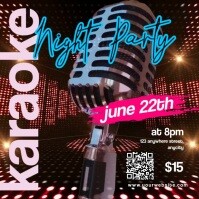 Black Maximalist Karaoke Night Party Pos Inst Publicación de Instagram template