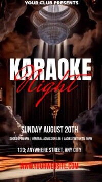 Black Maximalist Karaoke Night Template  Digital Display (9:16)