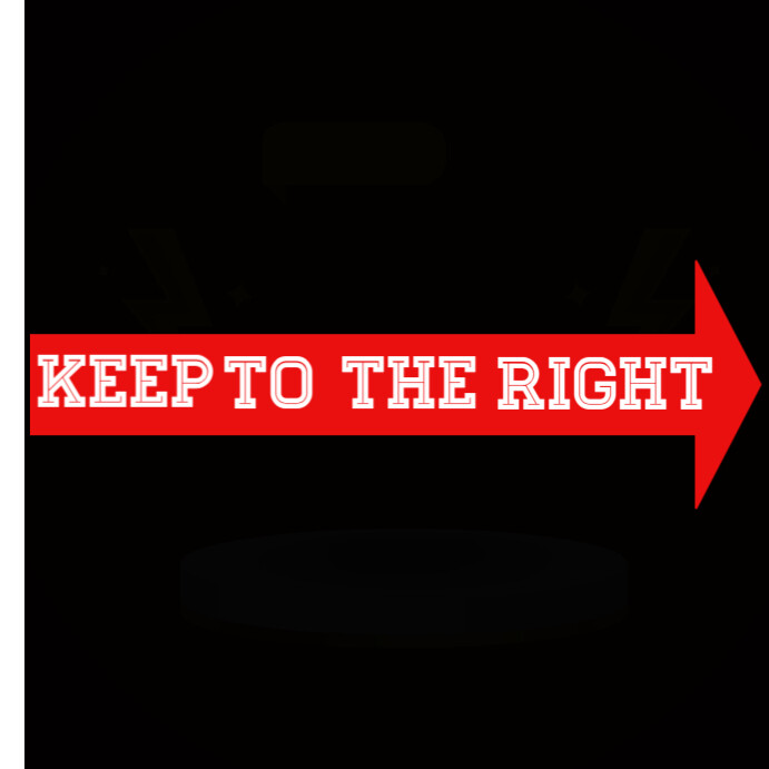 Black Maximalist Keep To The Right Sign Instagram Post template