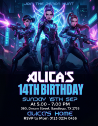 Black Maximalist Kpopdemonhuntbirthday, Flyer (us Letter) template