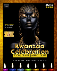 Black Maximalist Kwanzaa Instagram Portrait template