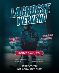 Black Lacrosse Weekend Instagram Portrait Template