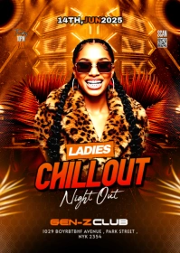 Black Maximalist Ladies Chillout A6 template