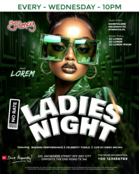 Black Maximalist Ladies Night Flyer  Instagram Portrait template