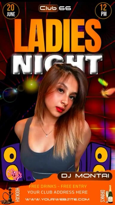 Black Maximalist Ladies Night Instagram Story Template | PosterMyWall