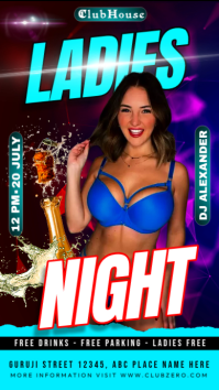 Black Maximalist Ladies Night  Instagram Story template