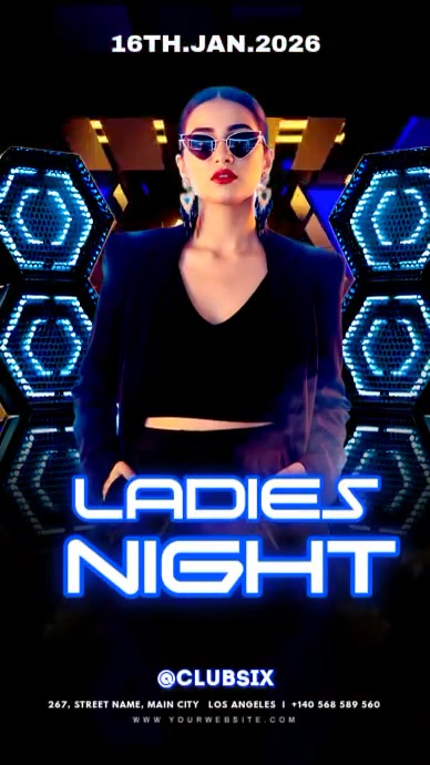 Plantilla de Black Maximalist Ladies Night Instagram Story | PosterMyWall