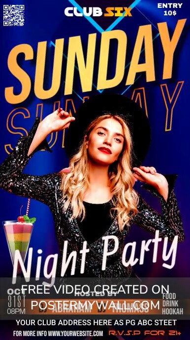 Black Maximalist Ladies Night Instagram Story Template | PosterMyWall