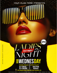 Black Maximalist Ladies Night Out  Flyer (us Letter) template