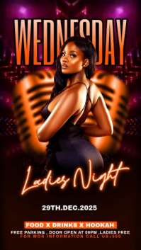 Black Maximalist Ladies Night Party Flyer Instagram Story template