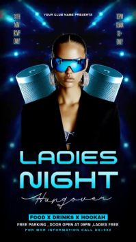 Black Maximalist Ladies Night Party Flyer Instagram Story template