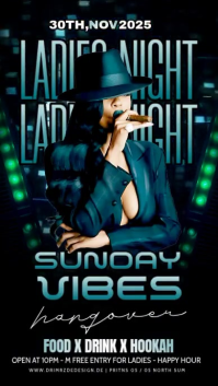 Black Maximalist Ladies Night Party Instagram Story Instagram-verhaal template