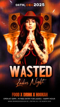 Black Maximalist Ladies Night Party  Instagram Story template