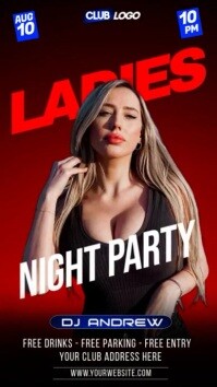 Black Maximalist Ladies Night Party Instagram Story template