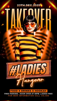 Black Maximalist Ladies Night Party Instagram Story template