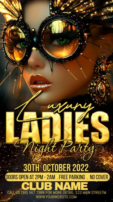 Copy of Black Maximalist Ladies Night Party Instagram Story | PosterMyWall