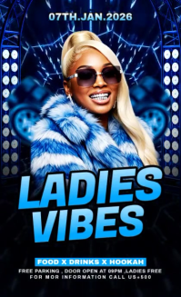 Black Maximalist Ladies Night Party Us Legal template