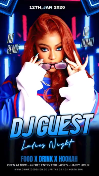 Black Maximalist Ladies Party Flyer Instagram Story template