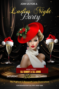 Black Maximalist Ladies Party  Pinterest Graphic template