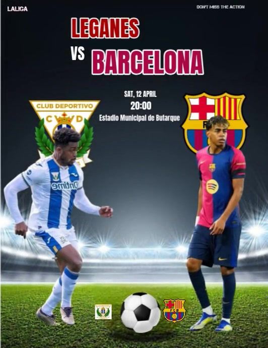 Copy of Black Maximalist Leganes Vs Barcelona Matchday Flyer (us Letter ...