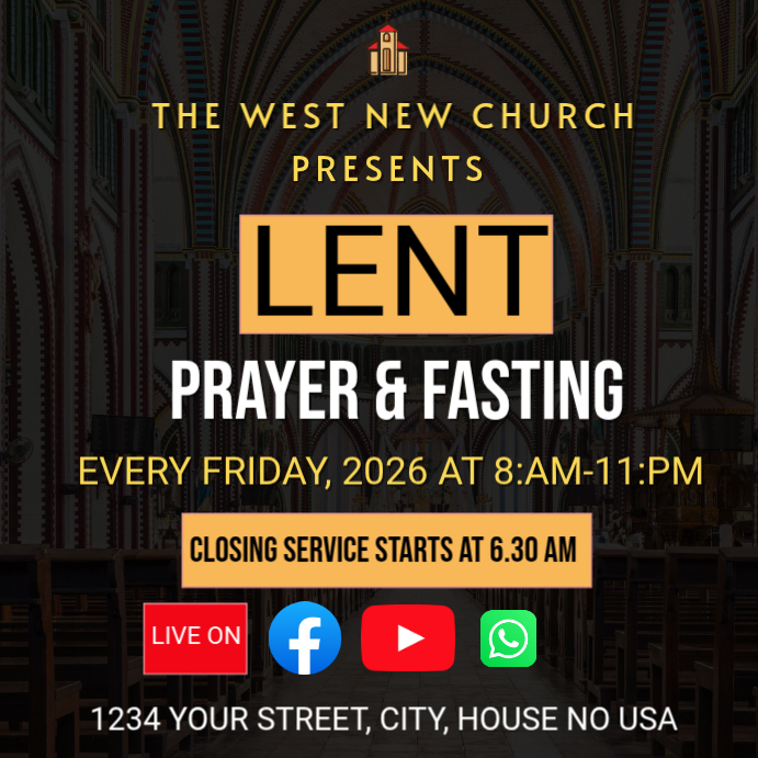 Lent Prayer And Fasting Template | PosterMyWall