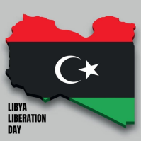 Black Maximalist Libya Liberation Day Instagram Post Wpis na Instagrama template