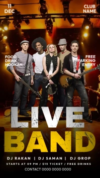 Black Maximalist Live Band Event  Instagram Story template