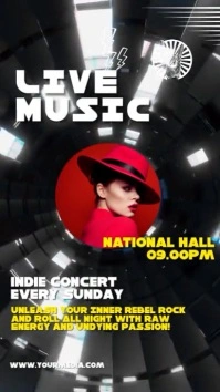 Black Maximalist Live Music  Instagram Story template