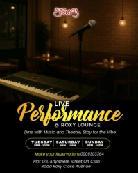 Black Maximalist Live Performance Flyer  Instagram Portrait template