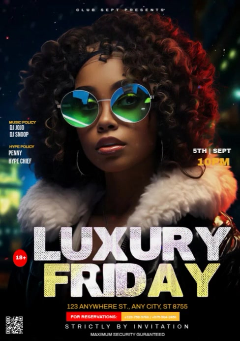 Plantilla de Black Maximalist Luxury Friday A4 | PosterMyWall